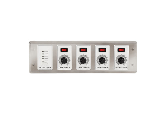 Infratech 30 4048 Solid State Control - 4 Zone Analog Control with Digital Timer - 4.5 x 18.75 x 2.5 in. - Gray Steel Color