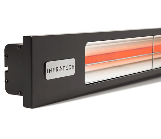 Infratech Slimline Series Single Element SL2428BL 2400 Watts 208V 11.5 Amps Infrared Electric Patio Heater 42.5 x 4.75 x 3 in. Black Color