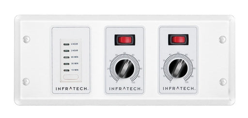 Infratech 30 4046 Solid State Control - 2 Zone Analog Control with Digital Timer - 4.5 x 12.25 x 2.5 in. - White Color