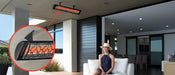Infratech C Series Single Element with Mediterranean Motif C3028BL3 3000 Watts 208V 14.42 Amps Infrared Electric Patio Heater 61.25 x 8.19 x 2.5 in. Black Color