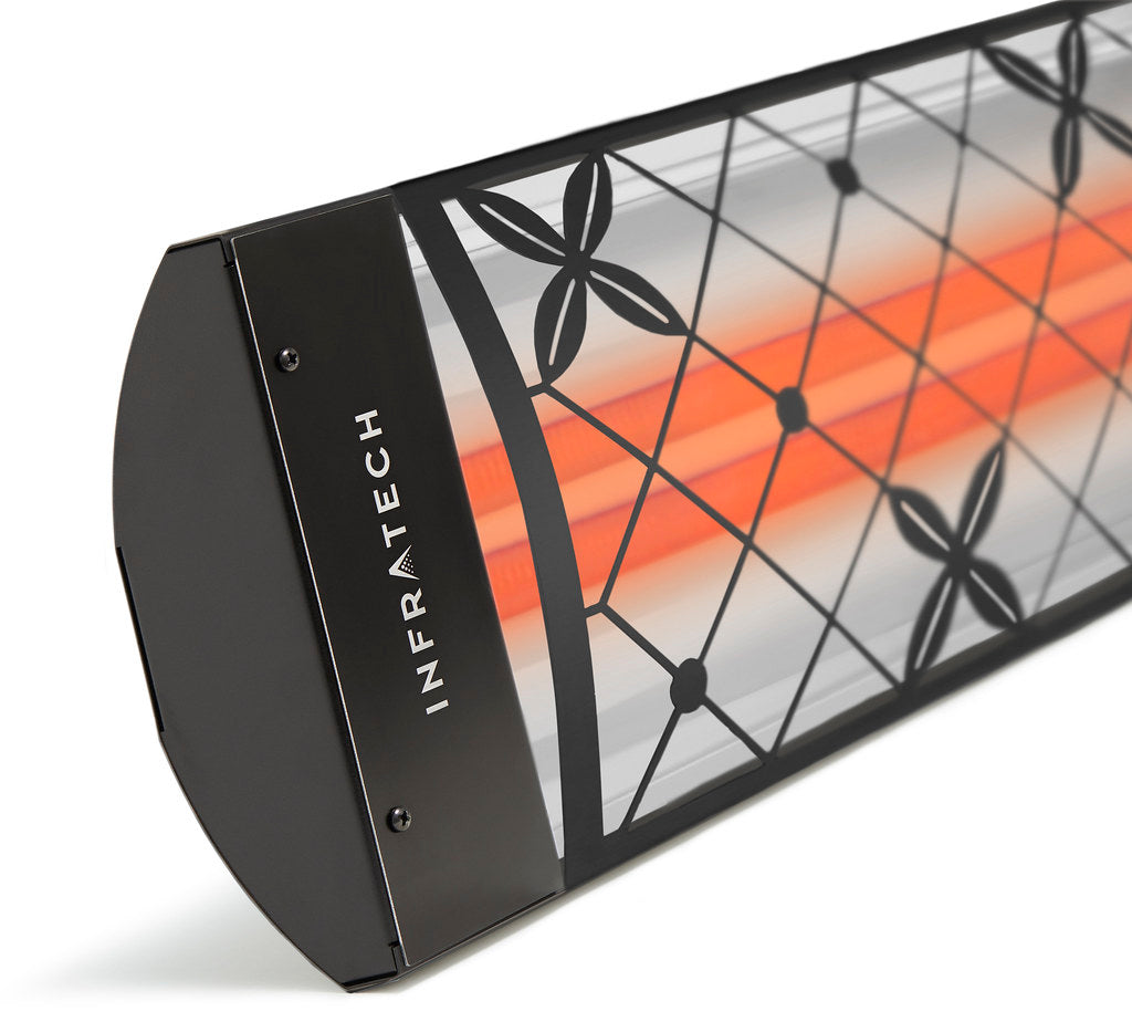 Infratech Dual Element Black Traditional Motif - 480V Electric Patio Heaters