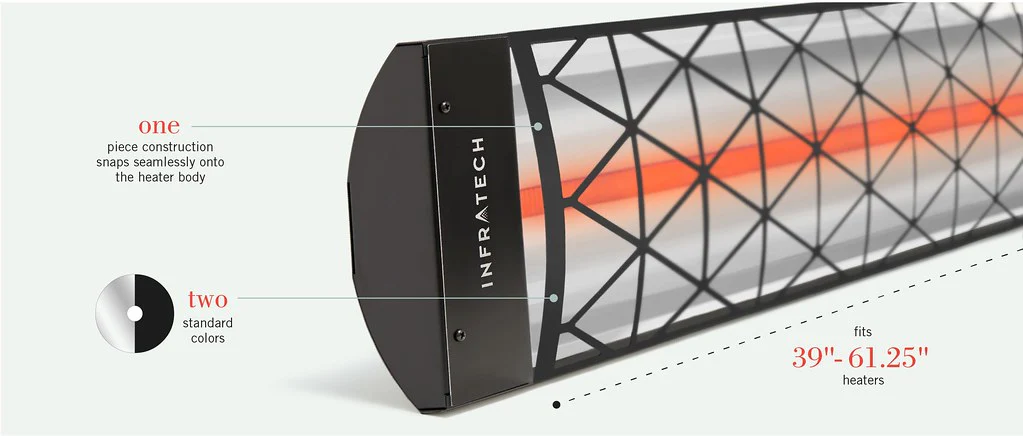 Infratech CD Series Dual Element Contemporary Motif Black Color