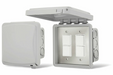 Infratech Duplex Stack Switch Dual Flush Mount with Weatherproof Cover Stainless Steel