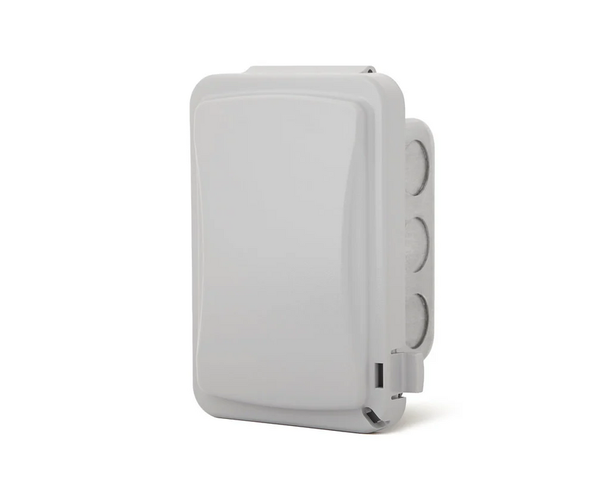 Infratech Duplex Stack Switch Single Flush Mount with Weatherproof Cover Stainless Steel