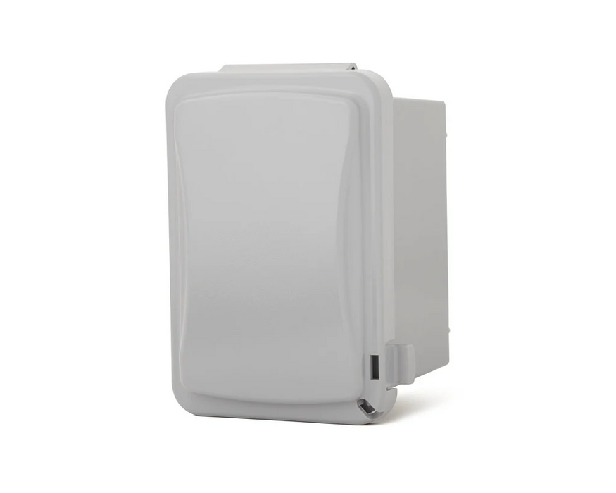 Infratech Duplex Stack Switch Single Surface Mount with Weatherproof Cover Stainless Steel