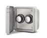 Infratech Input Regulator Dual Flush Mount with Weatherproof Cover Stainless Steel