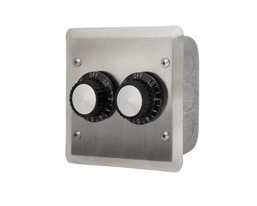 Infratech Input Regulator Dual Stainless Steel Wall Plate with Gang Box