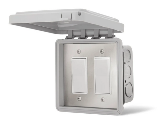 Infratech On Off Switch Dual Flush Mount with Weatherproof Cover Stainless Steel