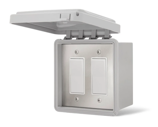 Infratech On Off Switch Dual Surface Mount with Weatherproof Cover Stainless Steel