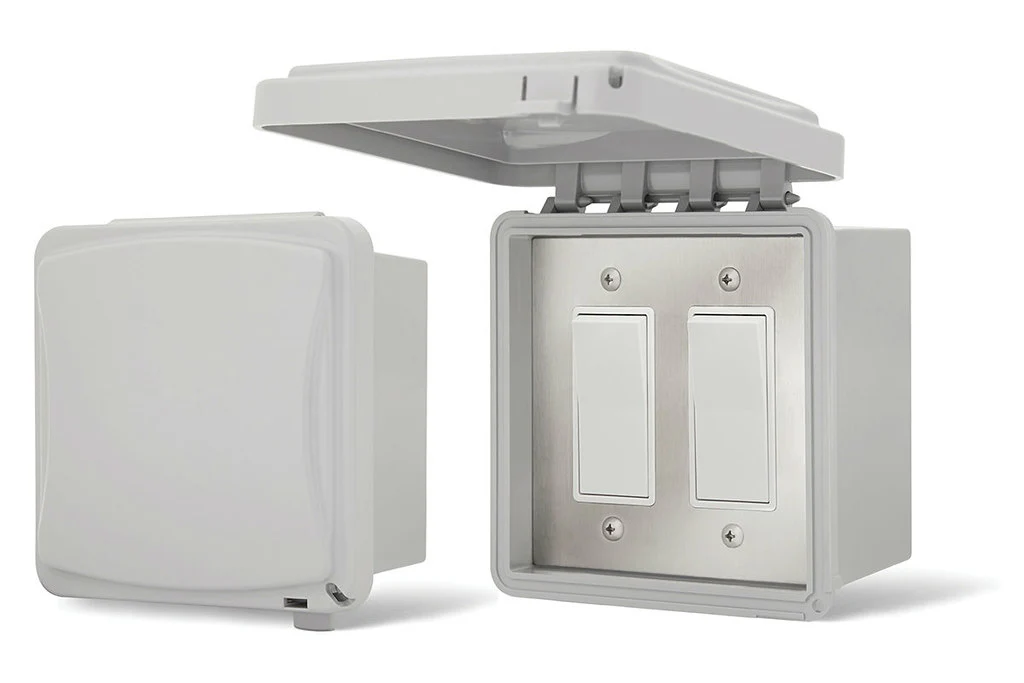 Infratech On Off Switch Dual Surface Mount with Weatherproof Cover Stainless Steel