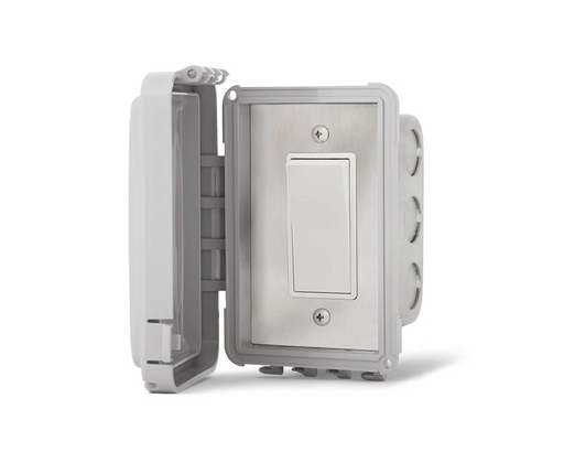 Infratech On Off Switch Single Flush Mount with Weatherproof Cover Stainless Steel