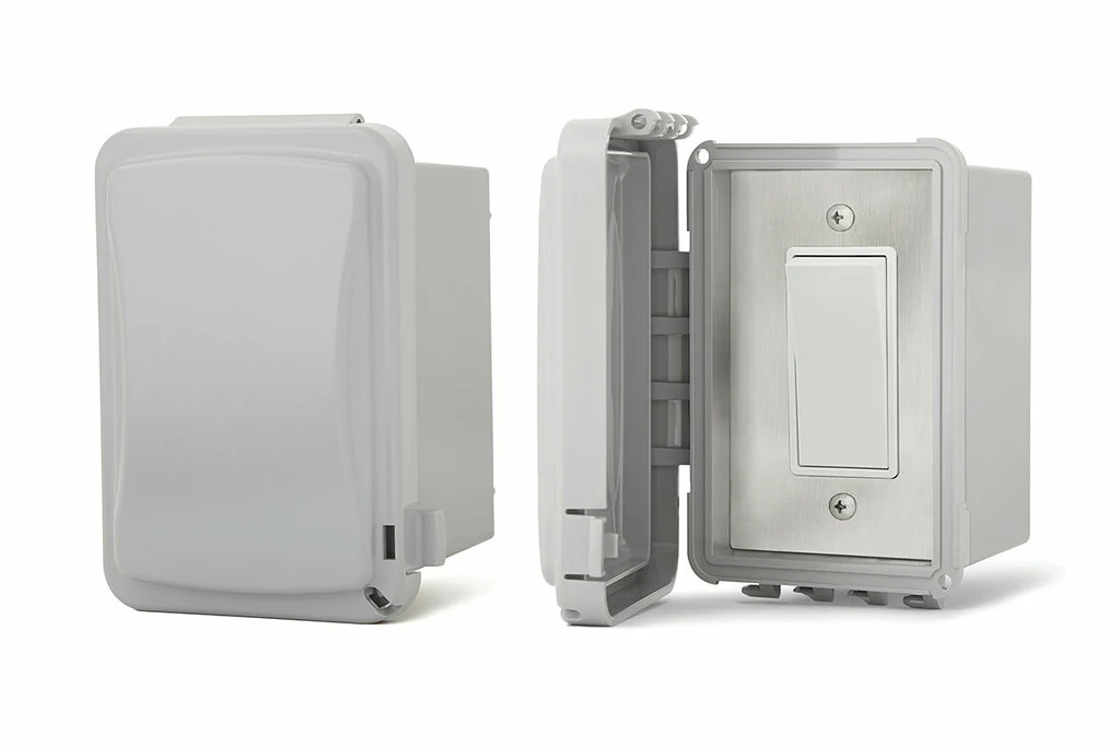 Infratech On Off Switch Single Surface Mount with Weatherproof Cover Stainless Steel