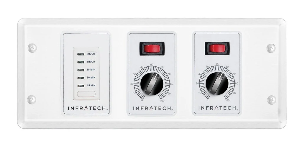 Infratech Solid State Control 2 Zone Analog with Digital Timer in White Color
