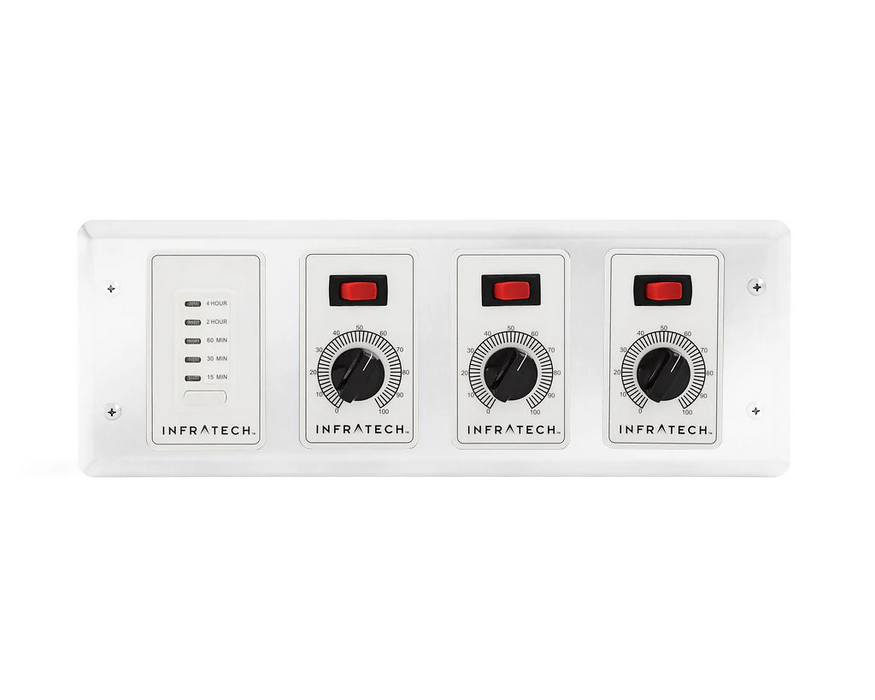 Infratech Solid State Control 3 Zone Analog with Digital Timer in White Color