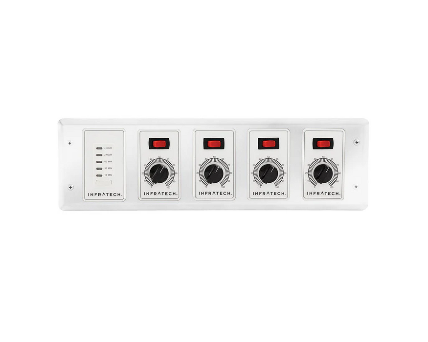Infratech Solid State Control 4 Zone Analog with Digital Timer in White Color