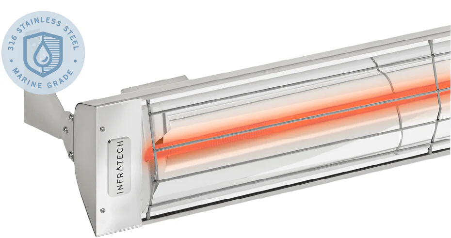 Infratech W Series Single Element Patio Heater in Marine Grade Stainless Steel