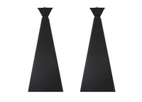 Infratech Heater Extended 10 Inch Pair of Mounting Brackets 13 7038BL - Slimline Series - Black