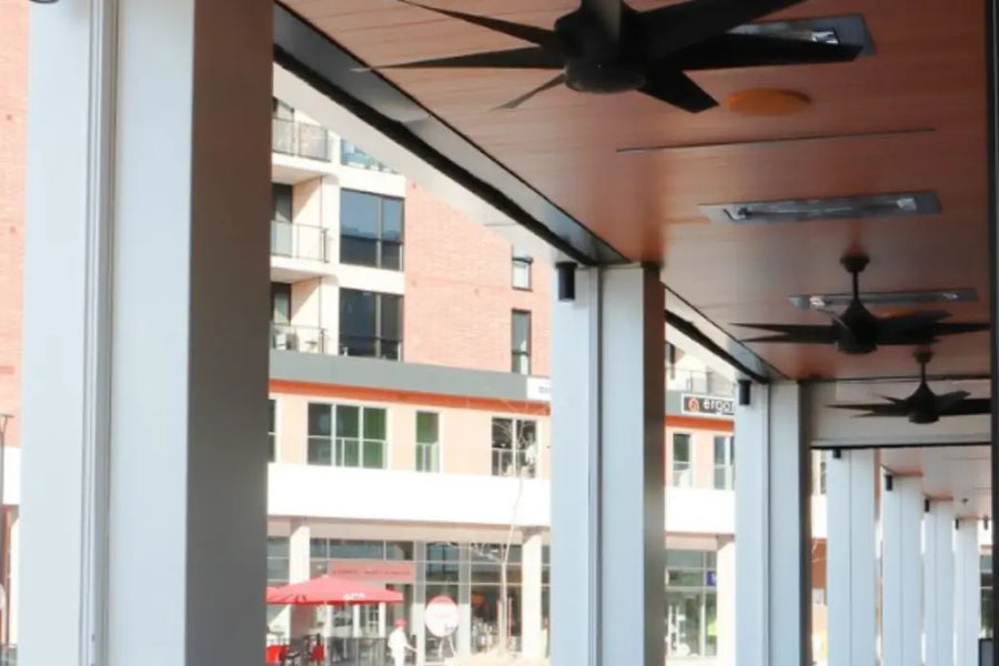 Example of the WD4024SS Infratech Electric Infrared Radiant Heaters Recessed / Flush Mounted with 18-2300SS Flush Mount Frame - SS